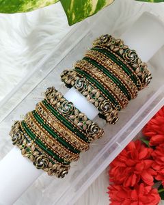 Emerald Green Bangle Set