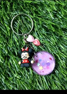 Resin Keychain || Minnie Mouse || Pink