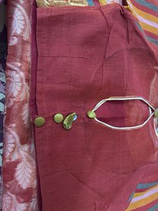 Elegant Red Printed Saree