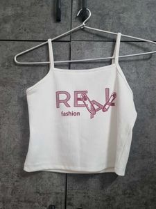 Red Crop Shirt &amp; Graphic Tank Set