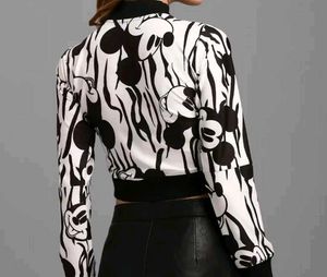 Mickey Mouse Print crop Top