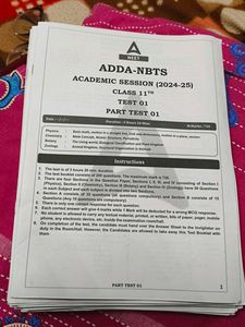 NEET Class 11th And 12th Test Paper
