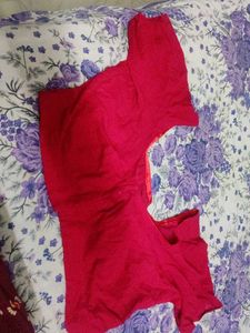 Red Readymade Saree Blouse