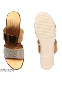 Stylish Gold &amp; Silver Slides