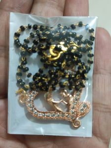 Rose Gold Mangalsutra With Heart Shape