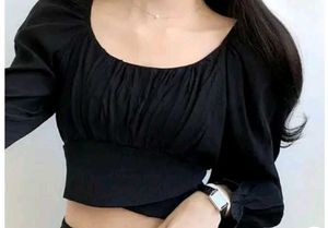 Chic Black Crop Top
