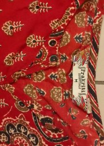Red Patterned Tunic Dress