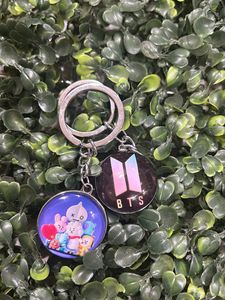 BTS globe keychain