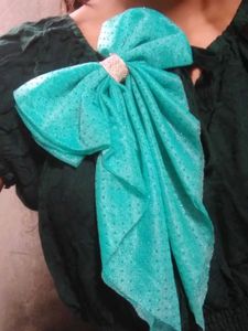 Teal Sparkle Bow