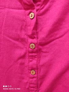 STOP Cotton Kurta, Fuschia Color