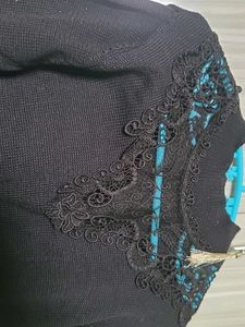 Urbanic Lace-trimmed Knit Pullover