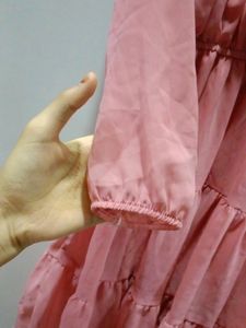 Pink Elastic Korean One Piece