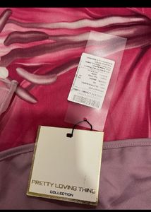 Pink Ruffle Sleeve Tube Top (new with tag)