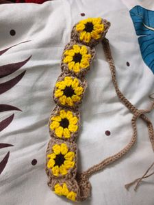 Sunflower Crochet Headband