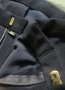 Navy Blue Straight Leg Pants/formal casual trouser