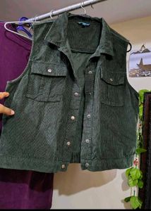 Offer For limited Time Dark Olive Half Jacket Ajio