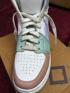 Pastel Colorblock High-Top Sneakers