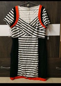 Striped Black & White Dress