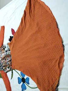 Chic Orange &amp; Print Dress