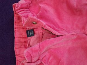 Pink Corduroy Baby Pants and GUESS shorts combo