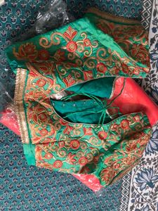 Heavy Border Saree with Blouse
