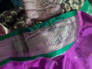 Beautiful Pure Silk Narali Kinnar Paithani Saree