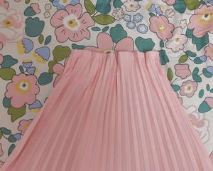 Pink Pleated Skirt