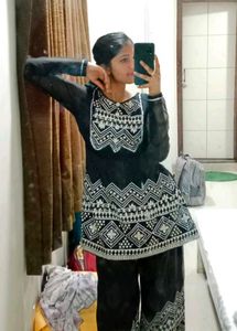 Black Short Kurti With Plazo