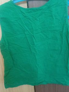 Floral Green Sleeveless Top