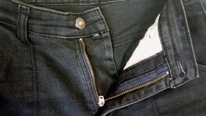 Black Flared Jeans with slits