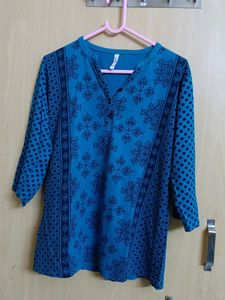 Blue Printed Kurta