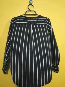 Striped V-Neck Blouse