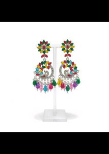Colorful Peacock Dangle Earrings