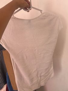 White Striped Top