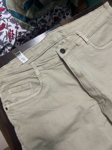 Beige Slim fit Jeans