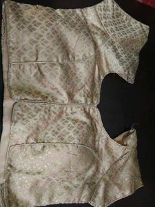 Dupatta With Blouse Golden Colour