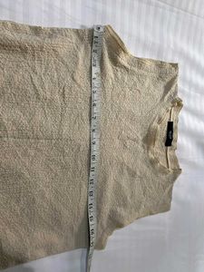 Beige Sleeveless Top Bust 34-38 Stretchy