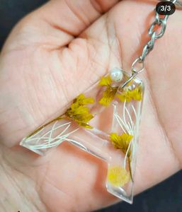 Resin Initial Keychain