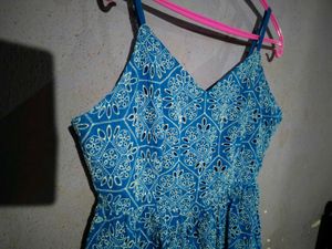 Blue Printed Sundress