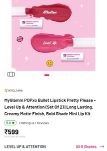 Set Of 2 - PINK LIPSTICKS 💖
