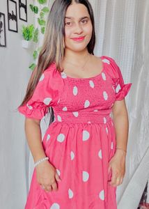 Doted Baby Pink Dress