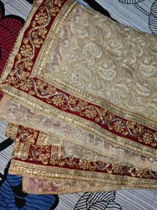 Mahroon Golden Lehenga