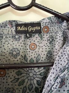 Pure Cotton A Line Kurti