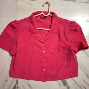 Zudio Pink Crop Top (M)