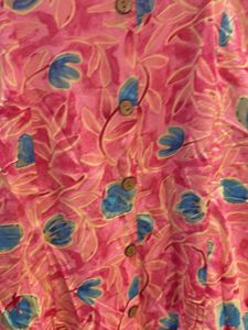Pink Floral Dress Sleeves Also Provided If U Want