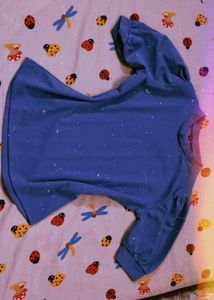 Round Neck Top In Louis Blue Colour