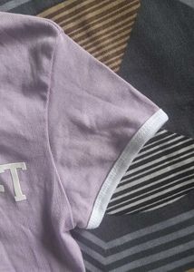 Lilac Crop Tee
