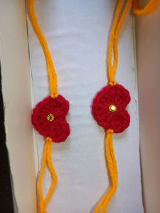 ❤️ HEART SHAPE CROCHET RAKHI