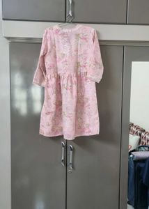 Floral Embroidered Cotton Tunic N Palazzo Set