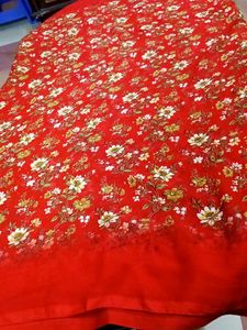 Red Georgette Sareefor Daily Wear